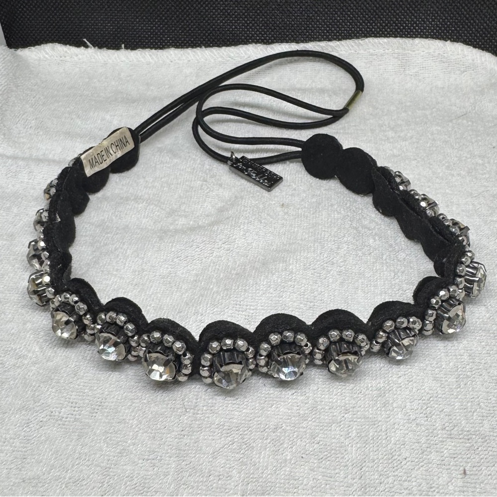 Black and Silver Beaded Headband